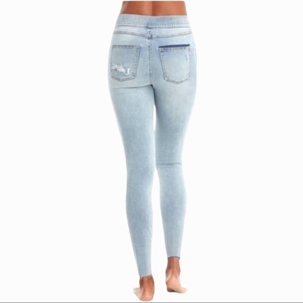Spanx Distressed Skinny Jeans with Side Stripe - Picture 3 of 6